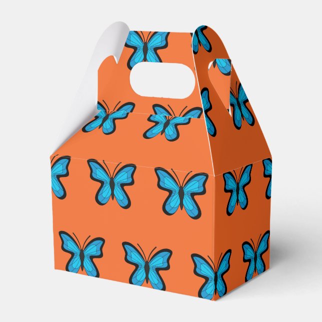 Caixinha De Lembrancinhas Borboleta Azul (Frente)