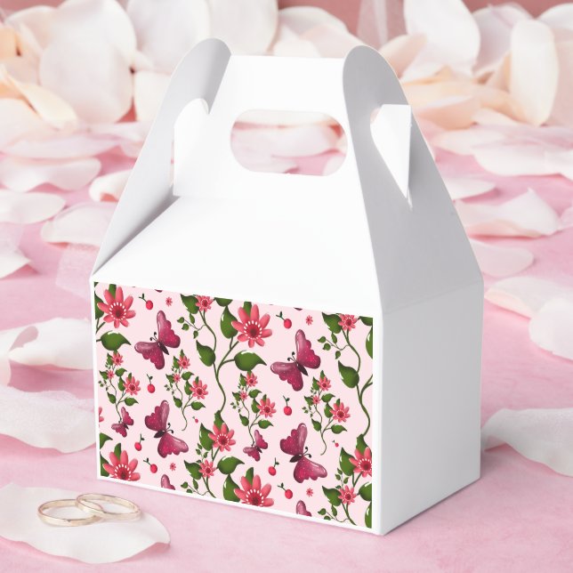 Caixinha De Lembrancinhas Borboleta Floral Midnight Bloom (Casamento)