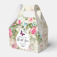Borboleta Rosa num Casamento de Colagem Vintage Sh