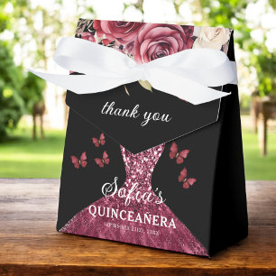 Caixinha De Lembrancinhas Borboletas de Quinceañera Floral