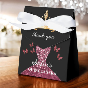 Caixinha De Lembrancinhas Borboletas de Quinceañera Floral