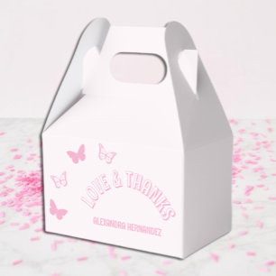 Caixinha De Lembrancinhas Borboletas Rosa Quinceanera