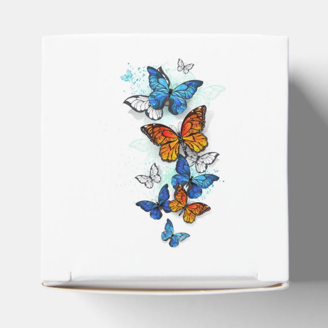 Caixinha De Lembrancinhas Borboletas voadoras Morpho e Monarca (Topo)