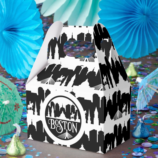 Caixinha De Lembrancinhas Boston Skyline (Festa)