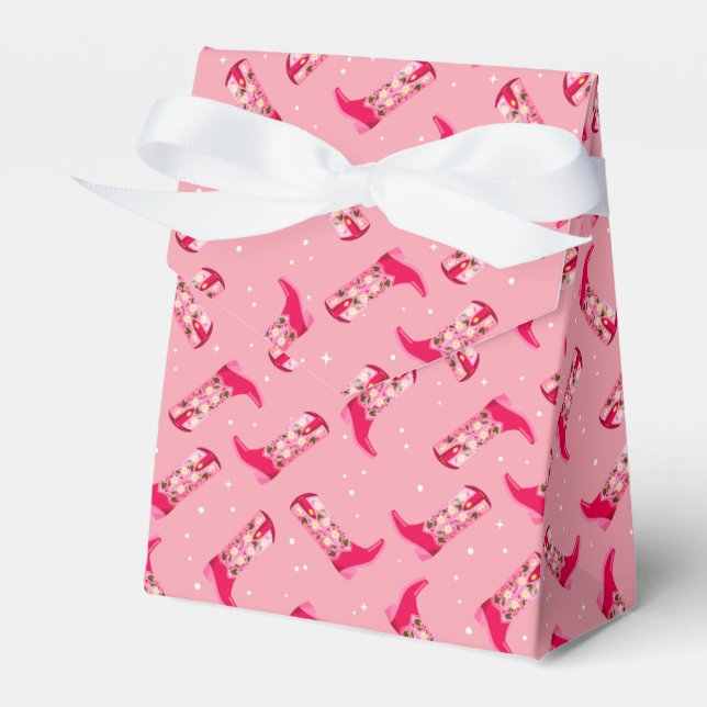 Caixinha De Lembrancinhas Botas de cowboy e Flores (Frente)