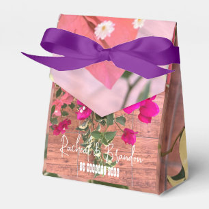 Caixinha De Lembrancinhas bougainvillea de romance de laranja magenta