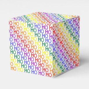 Caixinha De Lembrancinhas Boxes do Padrão Rainbow Ho Ho Ho