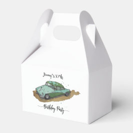 Caixinha De Lembrancinhas Boys birthday party with two toned sedan