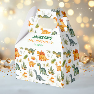 Caixinha De Lembrancinhas Boys Dinosaur Festa de aniversário Favor Box