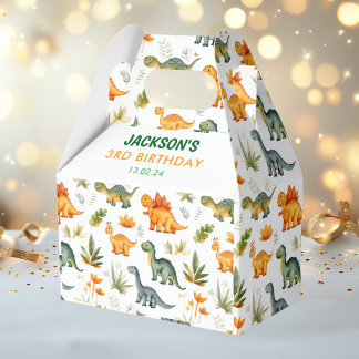 Caixinha De Lembrancinhas Boys Dinosaur Festa de aniversário Favor Box