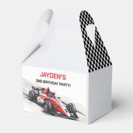 Caixinha De Lembrancinhas Boys Red Racing Car Party Favor Box