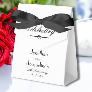 Caixinha De Lembrancinhas Branco Personalizado do Aniversário Elegante Cláss