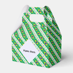 Caixinha De Lembrancinhas Brasil Bandeira Brasil Nome Personalizado Tiled