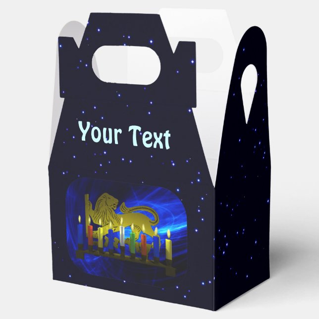 Caixinha De Lembrancinhas Brass Lion Menorah (Aberto)