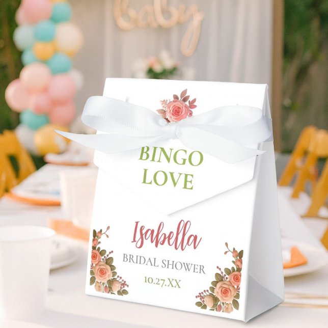 Caixinha De Lembrancinhas Bridal Shower Game Bingo Card – Prize Favor Box (Criador carregado)