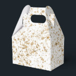 Caixinha De Lembrancinhas Brilho dourado elegante e magnífico<br><div class="desc">Caixa de presente de casamento com fundo branco e brilhos e salpicos dourados!</div>