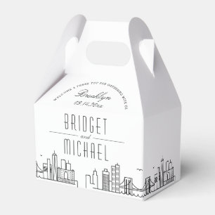 Caixinha De Lembrancinhas Brooklyn Wedding   Linha Skyline Cidade