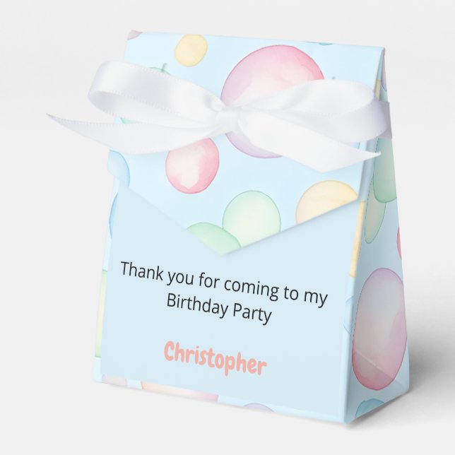 Caixinha De Lembrancinhas Bubbles & Fins Children's Birthday (Frente)