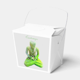 Caixinha De Lembrancinhas Buddha verde Mossy Thunder_Cove Meditating