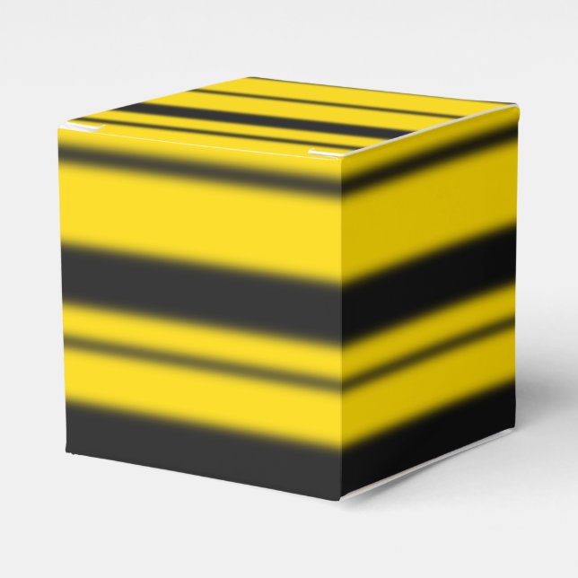 Caixinha De Lembrancinhas Bumblebee inspirado Padrão Striped amarelo/preto (Frente)