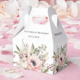 Caixinha De Lembrancinhas buquê floral aquarela rústica