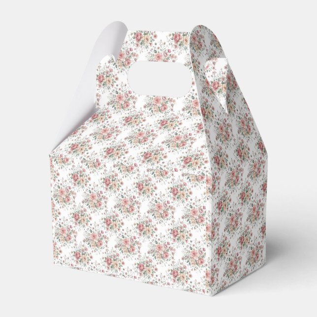 Caixinha De Lembrancinhas buquês florais vintage (Frente)