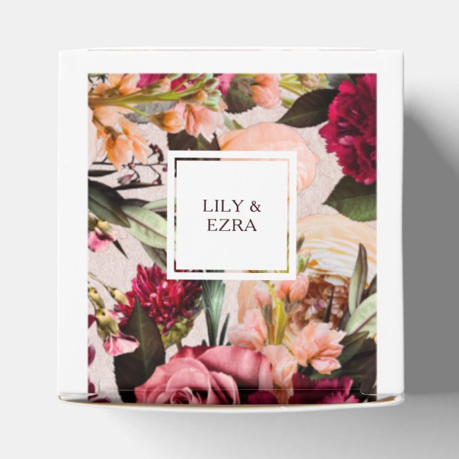 CAIXINHA DE LEMBRANCINHAS BURGUÊS E ROSÉ CLARO (Topo)