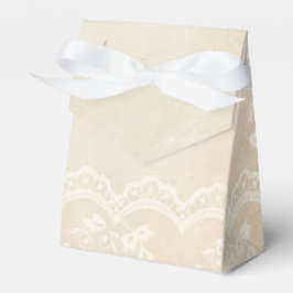 Caixinha De Lembrancinhas Burlap and Lace Gift Box