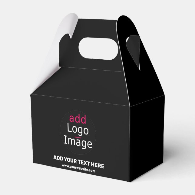 Caixinha De Lembrancinhas Business Branding Customizable Black (Frente)