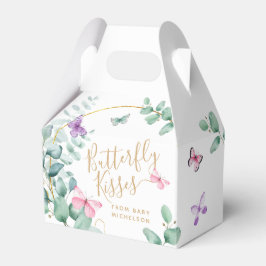 Caixinha De Lembrancinhas Butterfly Beija Chá de fraldas Eucalyptus Obrigado