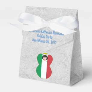 Caixinha De Lembrancinhas Cabelo Preto do Sinalizador Anjo Italiano