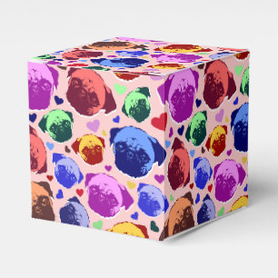 Caixinha De Lembrancinhas Cachorro Pug Filhote PopArt Estilo Retro