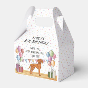 Caixinha De Lembrancinhas Cachorro Vizsla Húngaro Pastel Aniversário Obrigad