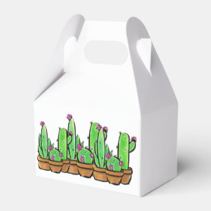Caixinha De Lembrancinhas Cacto Cactos suculentas florindo rosa