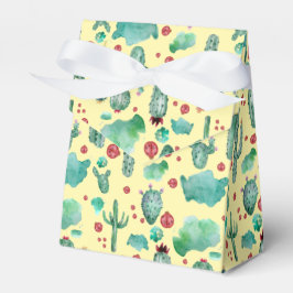 Caixinha De Lembrancinhas cacto e padrão de ladybug - fundo amarelo