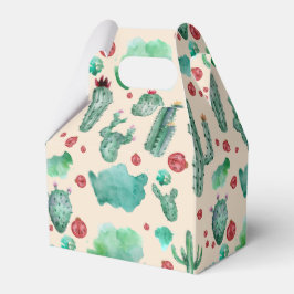 Caixinha De Lembrancinhas cacto e padrão de ladybug - fundo bege
