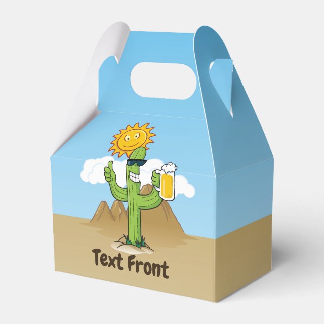Caixinha De Lembrancinhas Cactus com Cerveja (Frente)