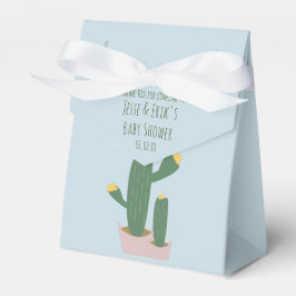 Caixinha De Lembrancinhas Cactus Cupcakes Chá de Bebê Obrigado Azul Rosa