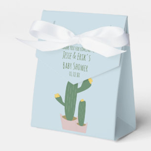 Caixinha De Lembrancinhas Cactus Cupcakes  Chá de Bebê Obrigado Azul Rosa  