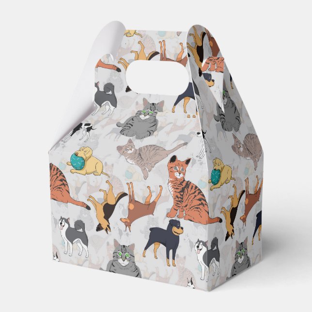 Caixinha De Lembrancinhas Cães E Gatos, Design (Frente)