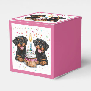 Caixinha De Lembrancinhas Cães Rottweiler de Aniversário