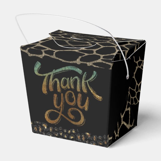 Caixinha De Lembrancinhas Caja de regalo  con purpurina y agradecimiento (Verso)