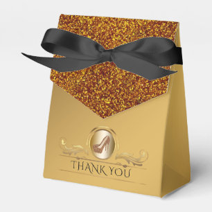 Caixinha De Lembrancinhas Calçados de alto salto Dourados elegantes