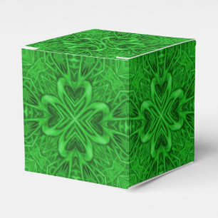 Caixinha De Lembrancinhas Caleidoscópio celta do Fractal do verde do vintag