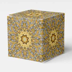 Caixinha De Lembrancinhas Caleidoscópio de prata Dourado do vintage do meta