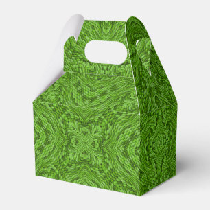 Caixinha De Lembrancinhas Caleidoscópio verde do Fractal do vintage da pele