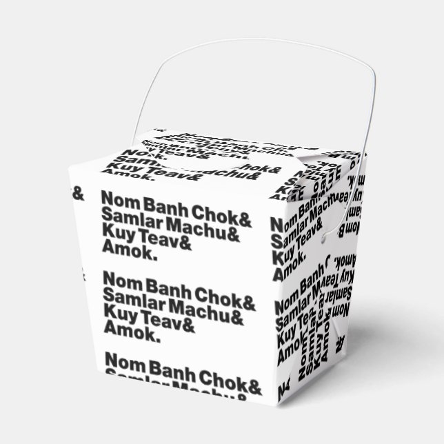 Caixinha De Lembrancinhas Cambojano / Comida Khmer Street (Frente)