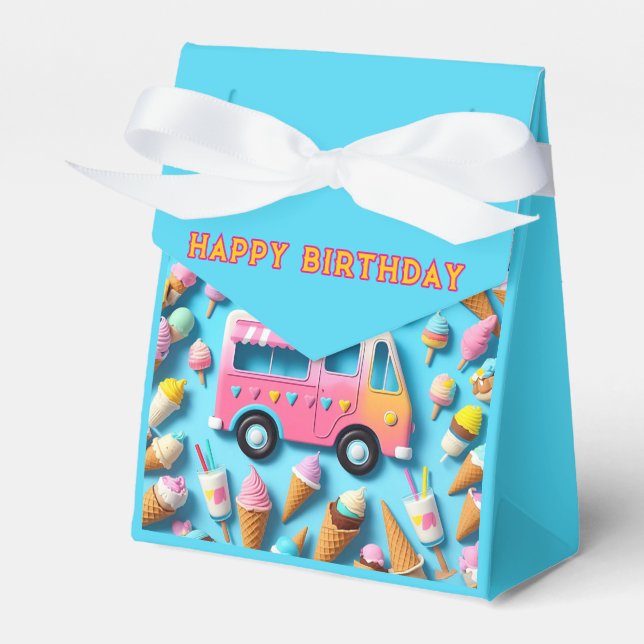 CAIXINHA DE LEMBRANCINHAS "CAMINHÃO DE GELO" (Frente)