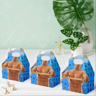 Caixinha De Lembrancinhas CamisaSlipperyJoe do homem musculoso sem camisa ab