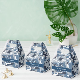 Caixinha De Lembrancinhas Camuflagem Azul de Neve de Inverno Personalize seu